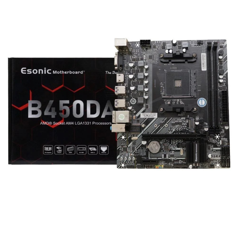 Esonic Motherboard AMD B450 2XDDR4 Micro-ATX